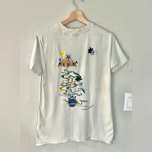Scotch & Soda Sakura Artwork Organic cotton Tshirt embroidered